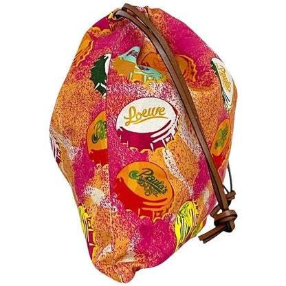 Loewe Drawstring Pouch Drawstring Ring Orange Pink Paurazibiza Excellent