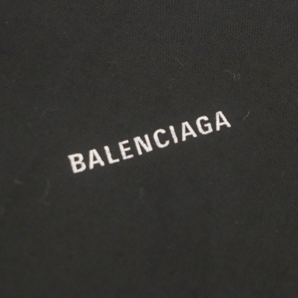 Balenciaga Cotton Logo All Over Long Sleeve Shirt Black 38 — view 5