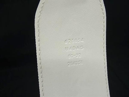 Gucci 625854 Adidas Collaboration Horsebit Leather Belt Size 80 32 Ivory