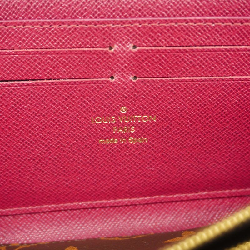 Louis Vuitton Long Wallet Monogram Portefeuille Cles Mance M60742 Fuchsia Ladies