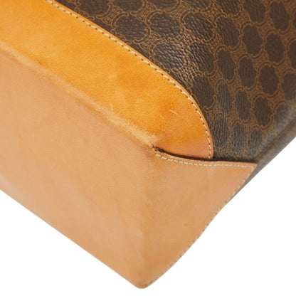 Celine Macadam Tote Shoulder Bag Brown PVC Leather Women's Celine