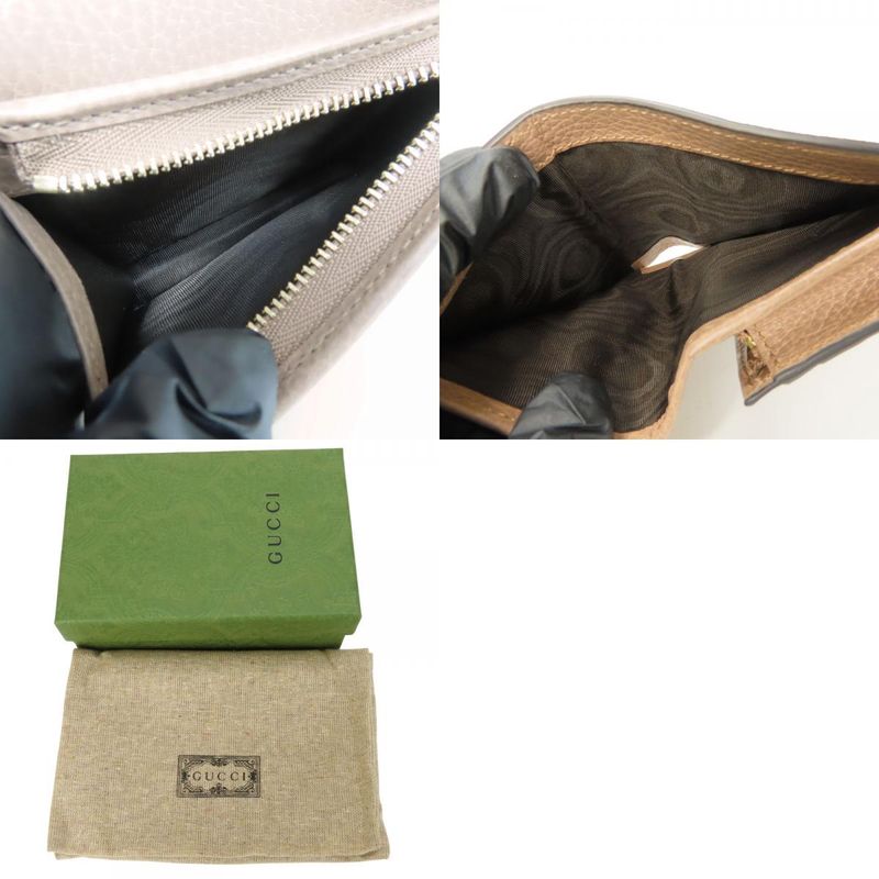 Polar Gucci Bifold Wallet 658610 GG Marmont GG Supreme Canvas Leather Dusting