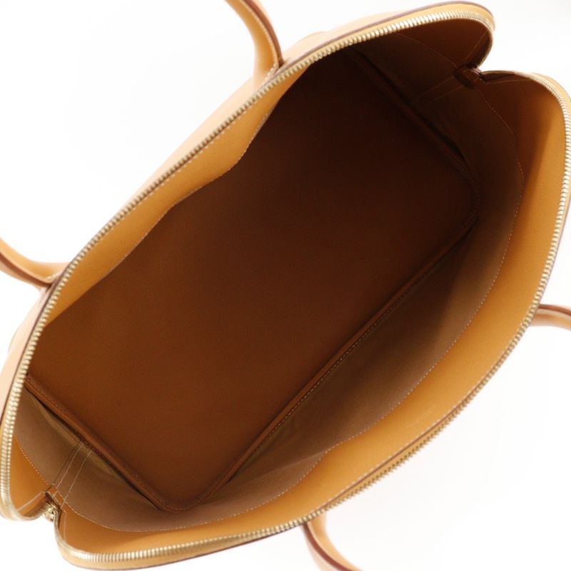 Hermes Bolide 45 Ardennes Camel/gold Hardware □J Unisex Boston Bag