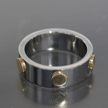 Gucci Inox Ring No 18 750 Gold Steel E0863