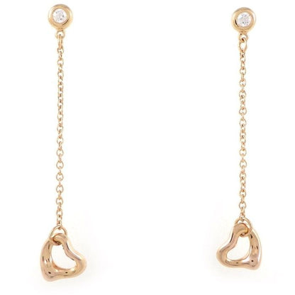 Tiffany & Co. Earrings by the Yard Open Heart Swing Drop Diamond