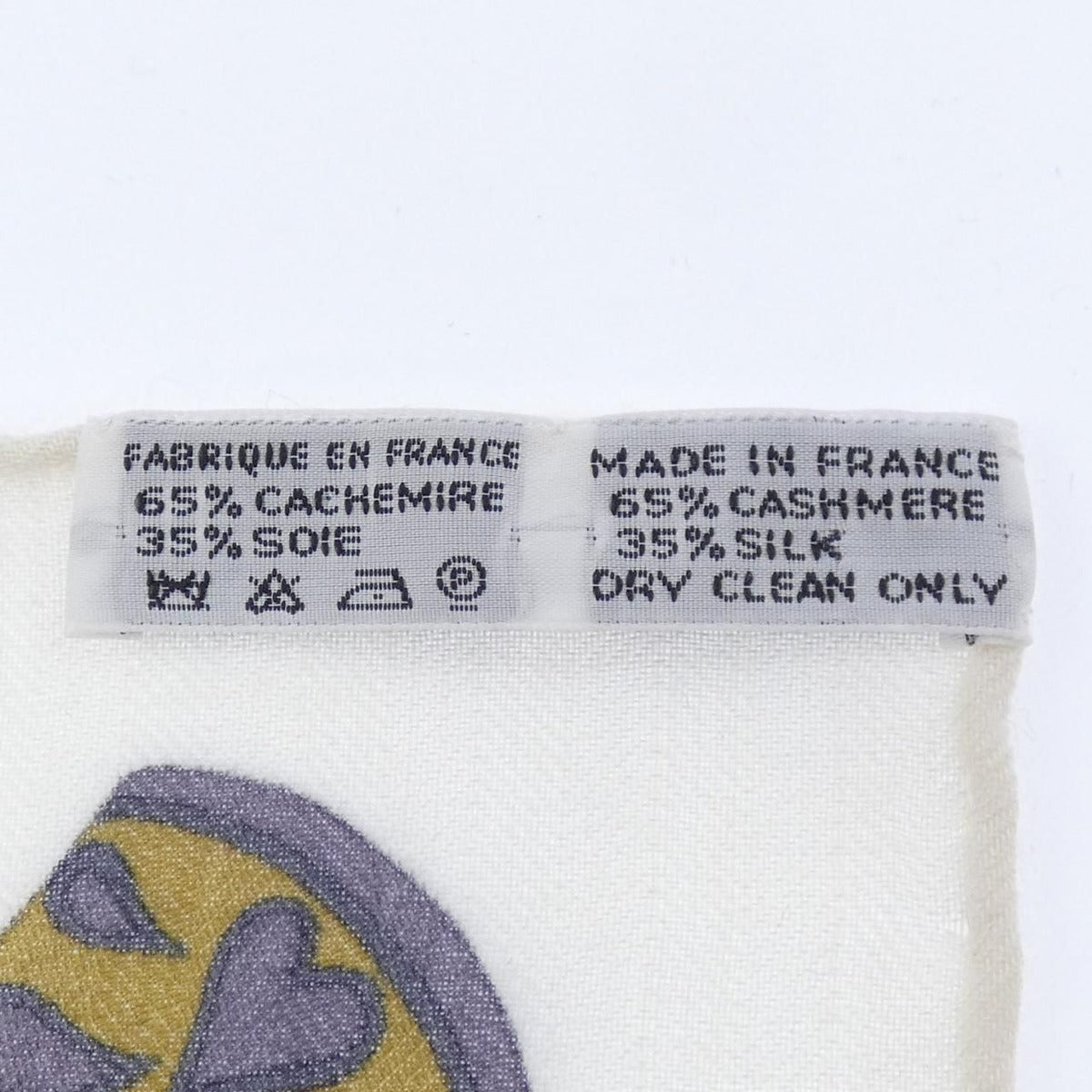 Hermes Carre Geant Shawl White Blue Khaki — view 3