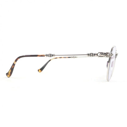 Chrome Hearts Bubba-a Partial Floral Cross Sunglasses Silver Brown Demi 49 — view 6