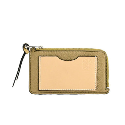 Loewe Wallet Coin Card Holder Khaki Greige