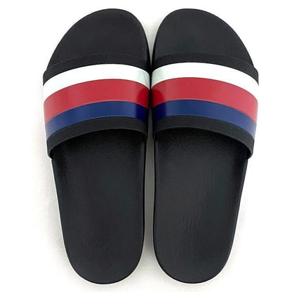 Gucci Shower Sandals Black Tricolor 308234 Never Worn