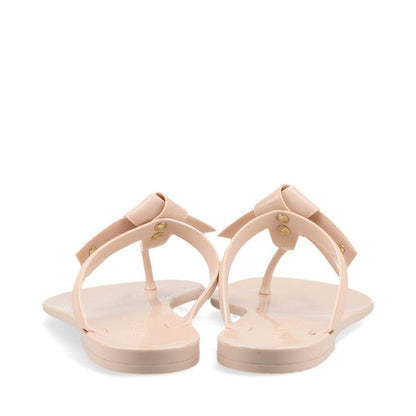 Louis Vuitton Sea Star Line Flat Thong Rubber Flip Flops Women's 36 Pink Beige