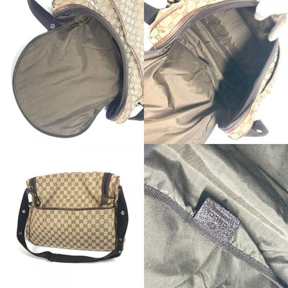Gucci Shoulder Bag GG Mother's Bag 123326 GG Canvas/leather Beige
