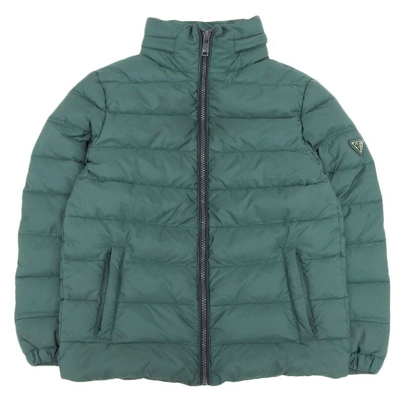 Prada Current Black Tag Triangle Logo Down Jacket 6 Y Kids Hood Storage 110-120 cm