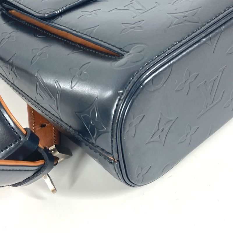 Louis Vuitton Shoulder Bag Alston M55125 Monogram Matte Leather Blue