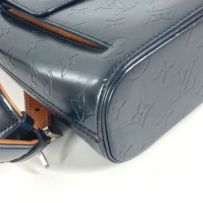 Louis Vuitton Shoulder Bag Alston M55125 Monogram Matte Leather Blue