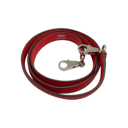 Hermes Handbag Shoulder Bag Kelly 25 D Engraved Rouge Red Silver Hardware