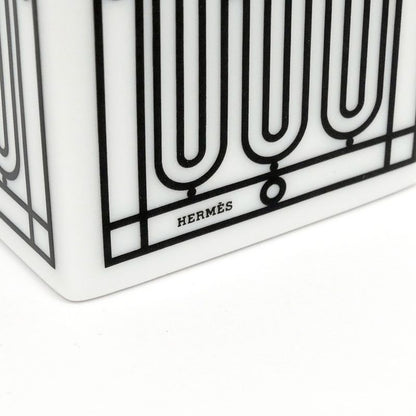 Hermes Sugar Box H DECO White Black Pottery Accessories Others