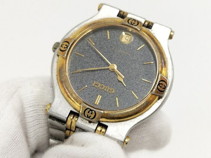 Gucci Wristwatch Men's Quartz SS Gray Dial 9000m