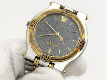 Gucci Wristwatch Men's Quartz SS Gray Dial 9000m