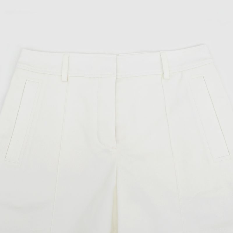 Hermes Shorts White Size 38 Cotton Polyurethane Women's Apparel Clothes