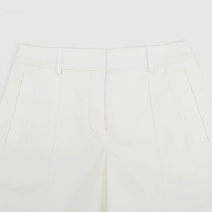 Hermes Shorts White Size 38 Cotton Polyurethane Women's Apparel Clothes
