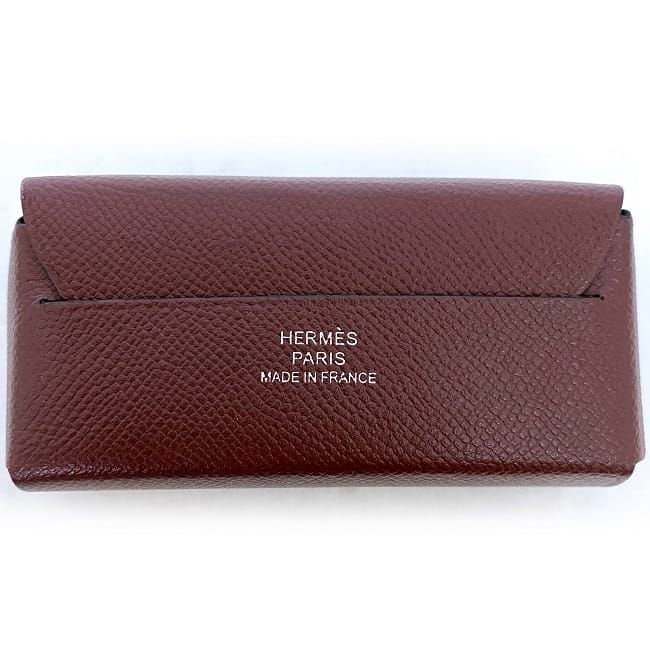 Hermes Lip Case Miroir Bordeaux Rouge Ash Excellent Condition