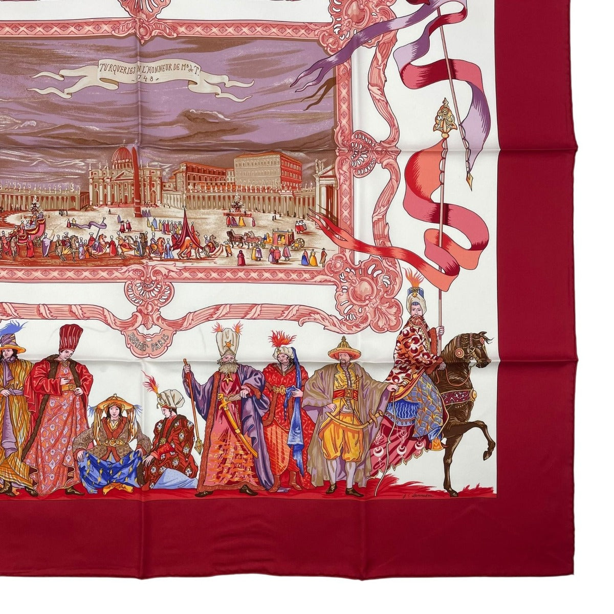 Hermes Carre 90 Silk Scarf Turqveries en L'honneur de Mht Turkish March — view 6