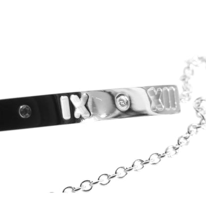 Tiffany & Co Atlas Pierced Bracelet White Gold 18K Diamond — view 2