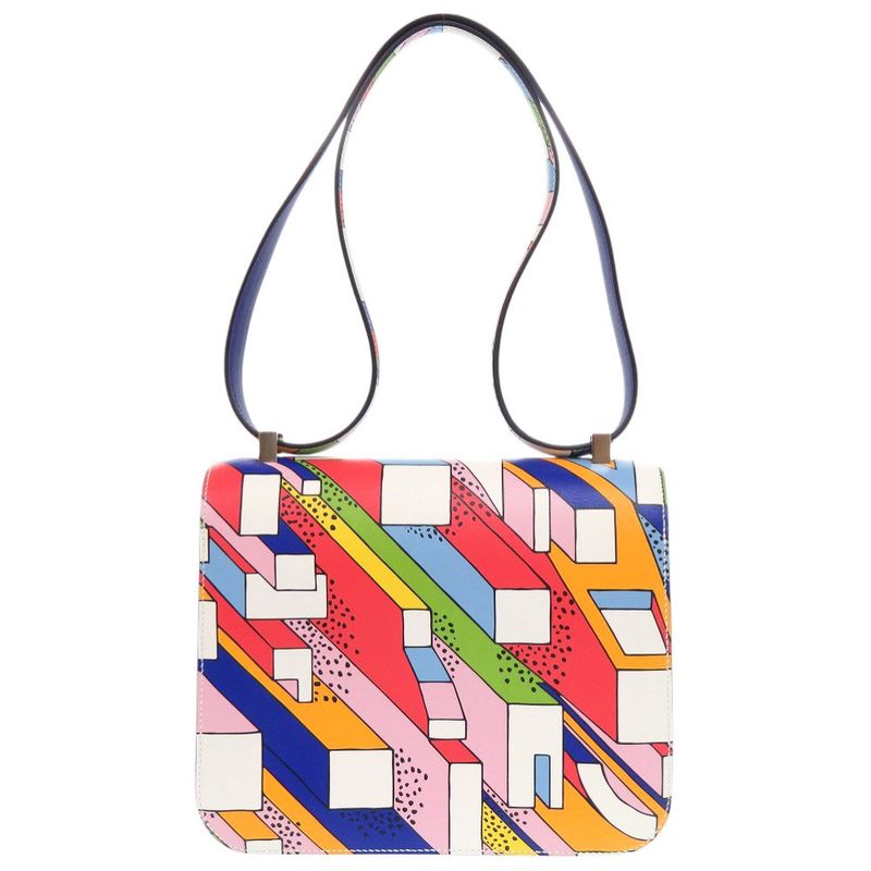 Hermes Constance 24 On A Summer Day Vorsoft Multicolor Silver Hardware Engraved