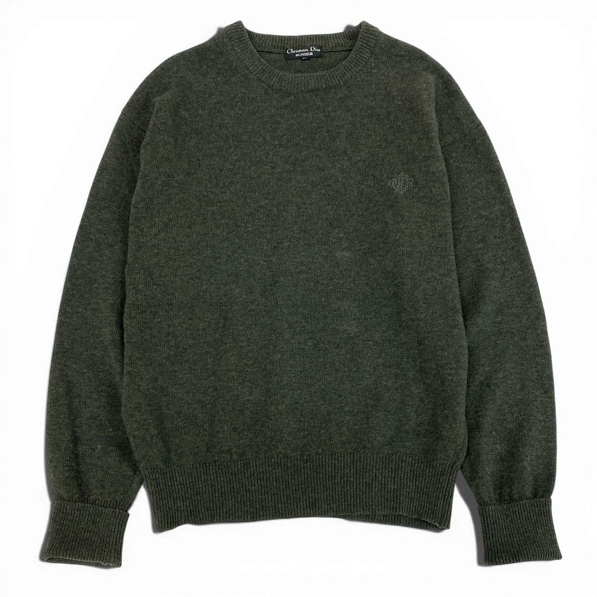 Dior Vintage One Point Logo Nep Knit Sweater One