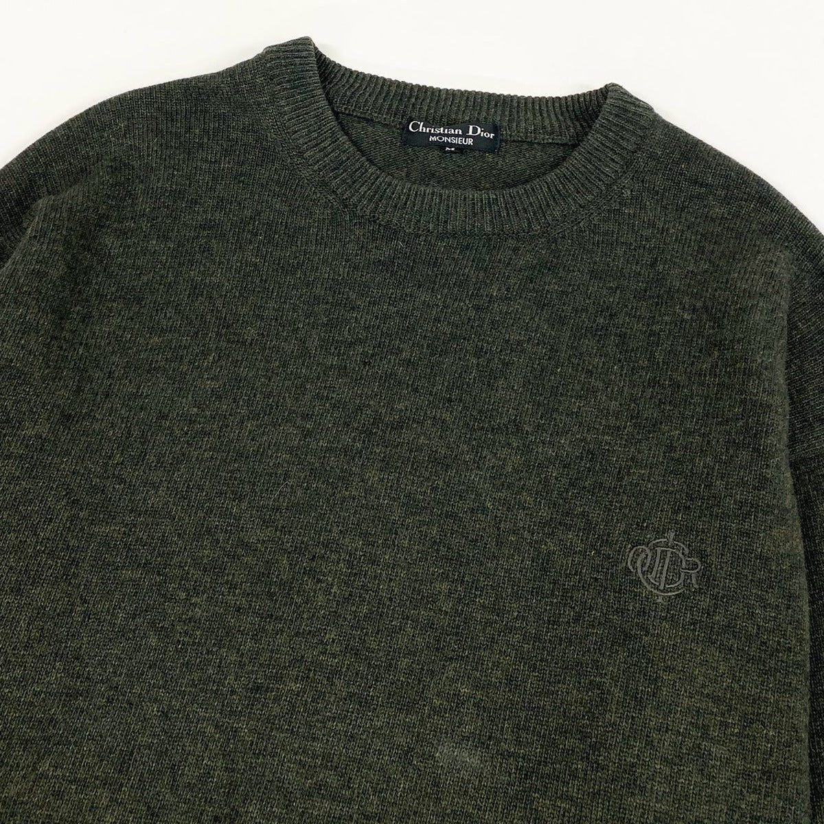 Dior Vintage One Point Logo Nep Knit Sweater One — view 3