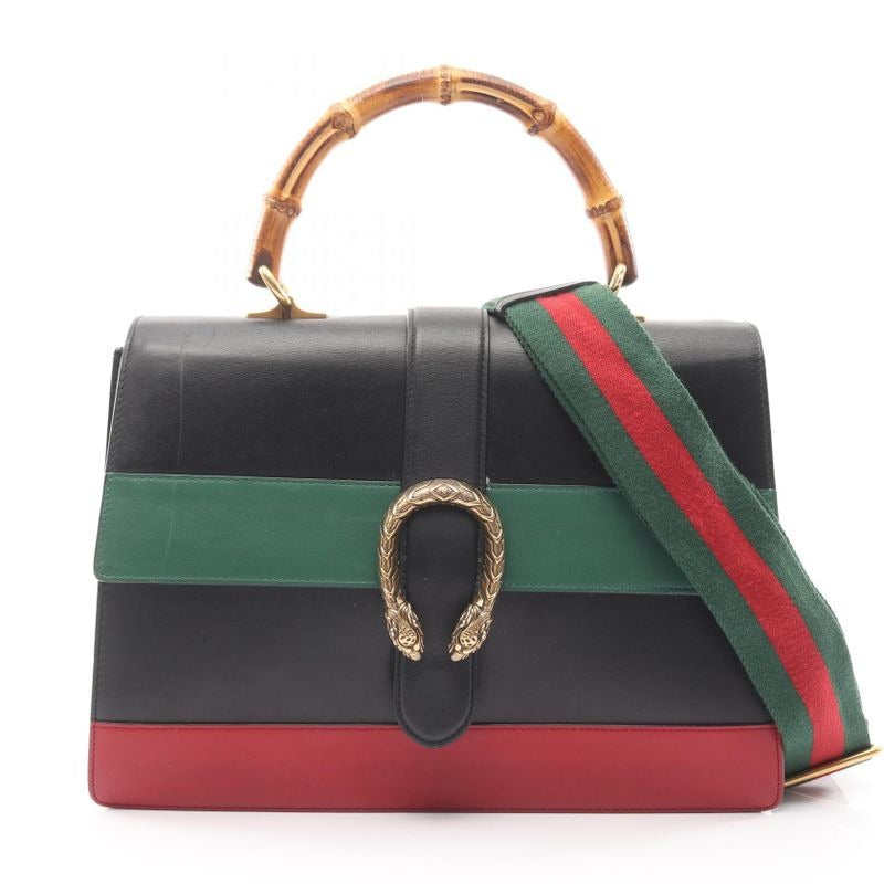 Gucci Handbag Bamboo Dionysus Black Leather
