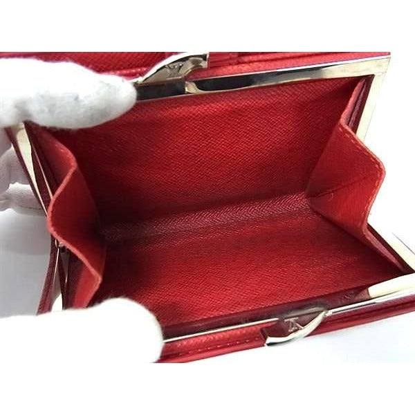 Louis Vuitton Bifold Wallet Porte Monnaie Viennois M6324 E Rouge Epi — view 6