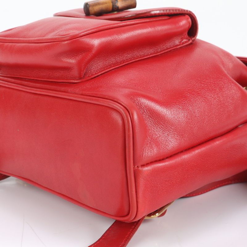 Richard Kyoto Store Gucci Control Card Bamboo Leather Mini Backpack Sac