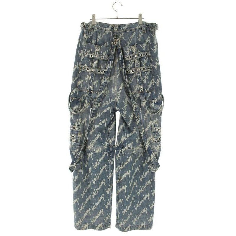 Balenciaga Tbp47 Raver Studded Embellished Baggy Denim Pants Men 29 — view 2