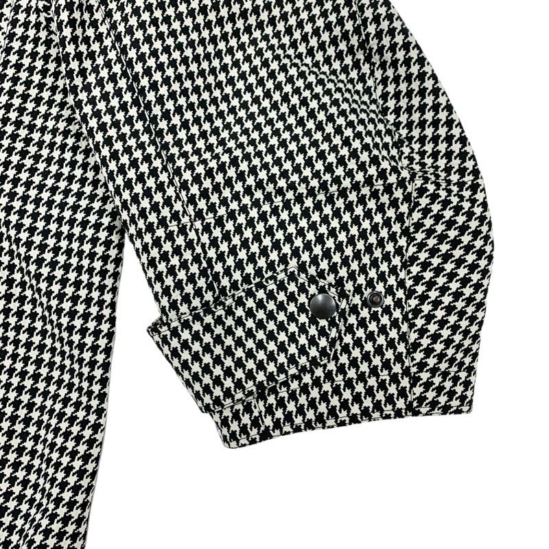 Christian Dior Anorak Top Hoodie Logo Half Zip Houndstooth Long Sleeve