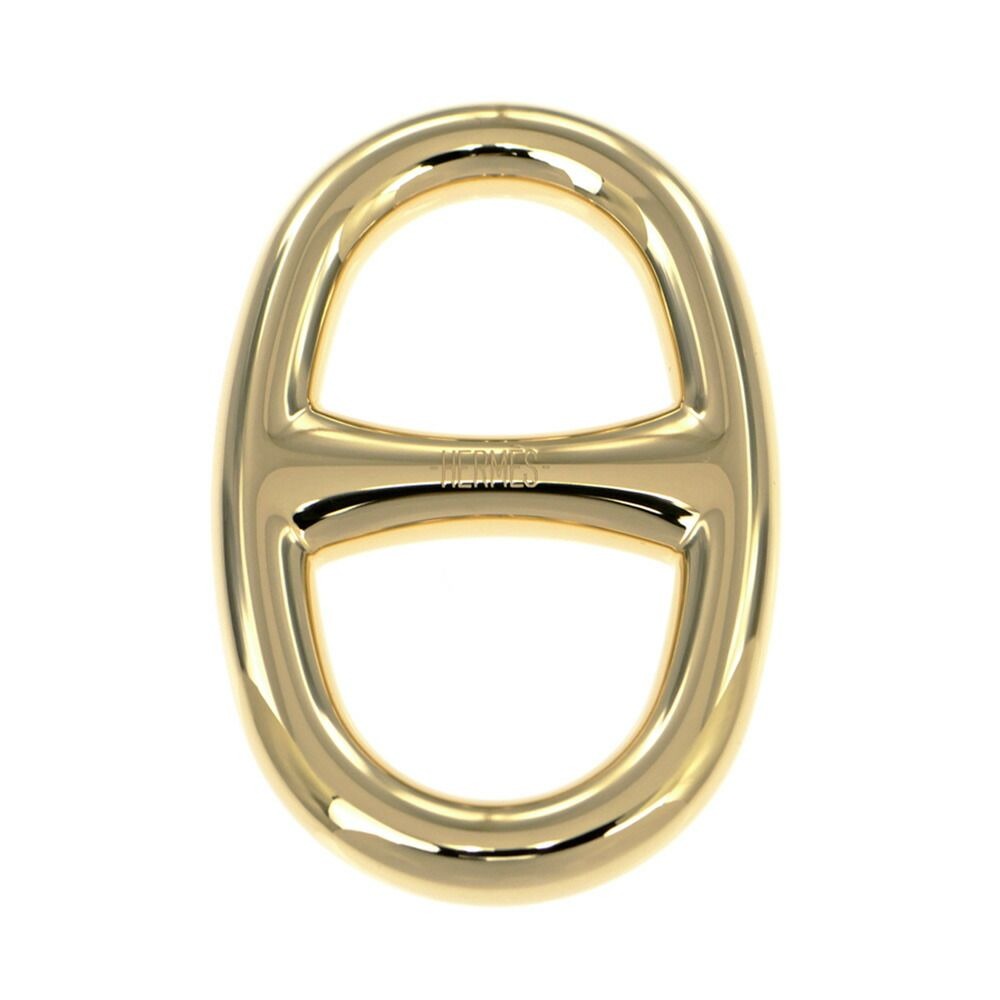 Hermes Scarf Ring Chaine D'ancre Permanent Brass Gold Color