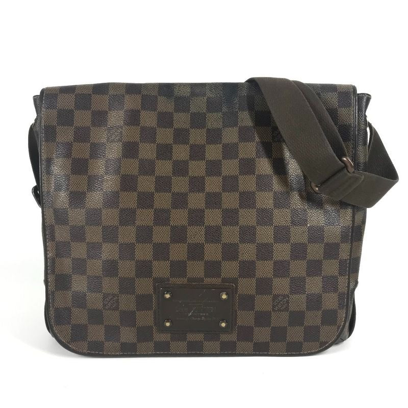 Louis Vuitton Shoulder Bag Brooklyn MM Damier Canvas Ebene