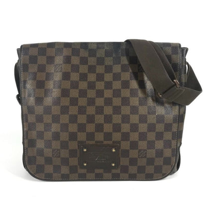Louis Vuitton Shoulder Bag Brooklyn MM Damier Canvas Ebene