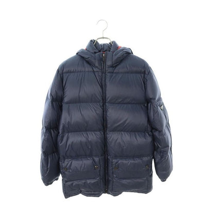 Prada Sgb 857 Triangle Logo Plate Nylon Hooded Coat Down Jacket Men 46