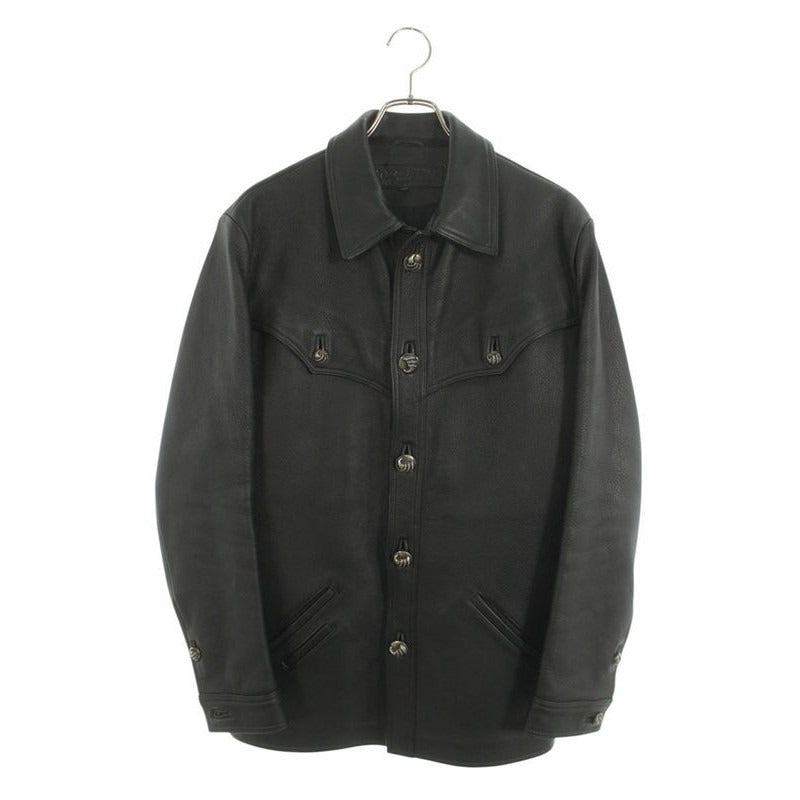 Chrome Hearts Hunting Jacket Crow Button Leather