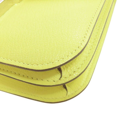 Hermes Constance Jaune Bourgeon 3 Mini Silver Hardware Shoulder Bag Chevre Women