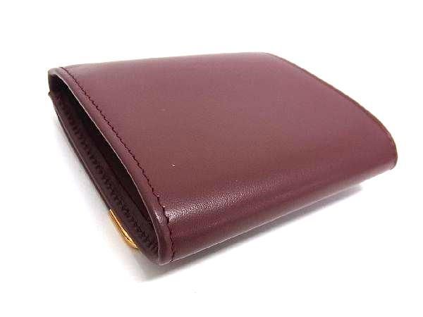 Cartier Must Line Leather Coin Case Coin Purse Coin Purse Bordeaux