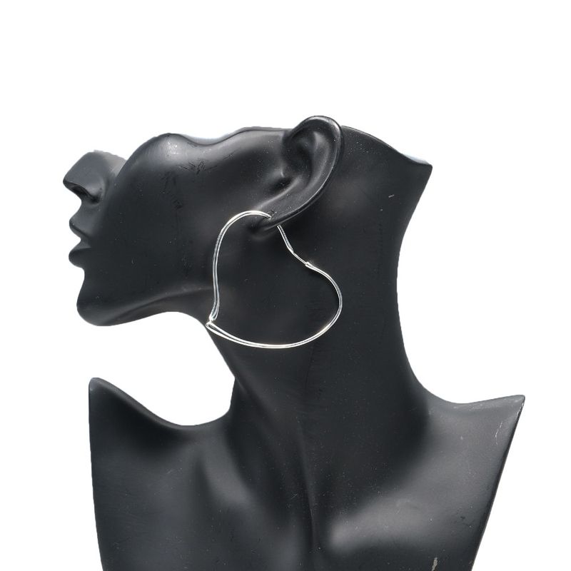 Tiffany & Co Open Heart Large Hoop Silver 925 Ladies 11g Earrings