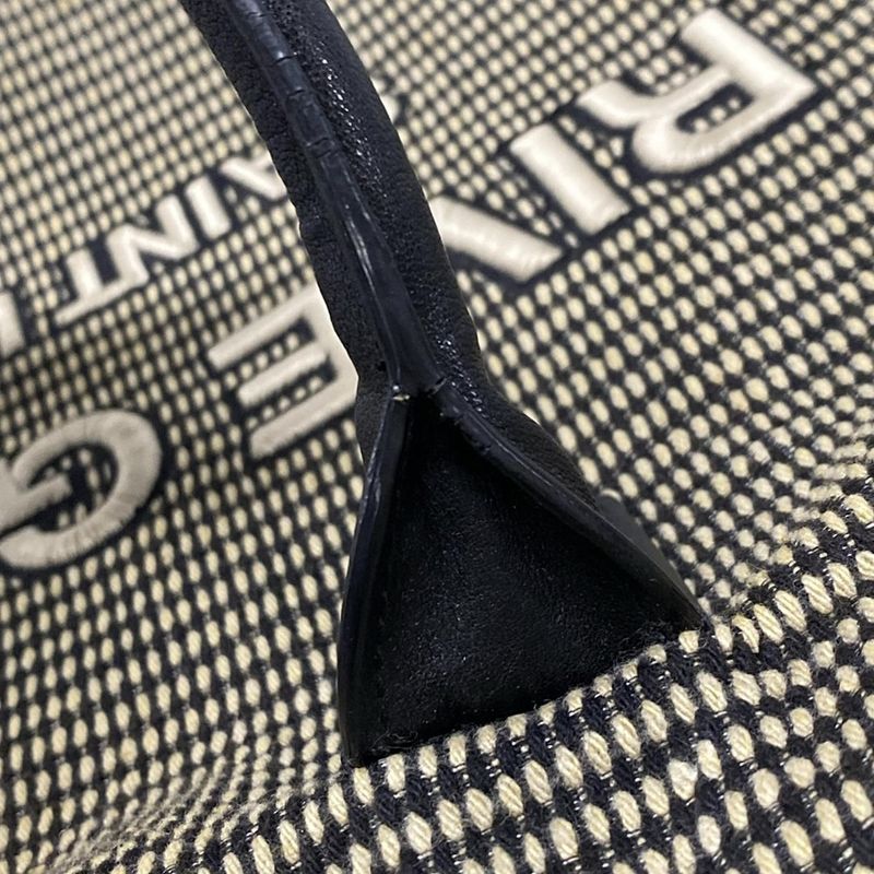 Saint Laurent Paris Rive Gauche Tote Bag 499290 Ivory And Black Leather