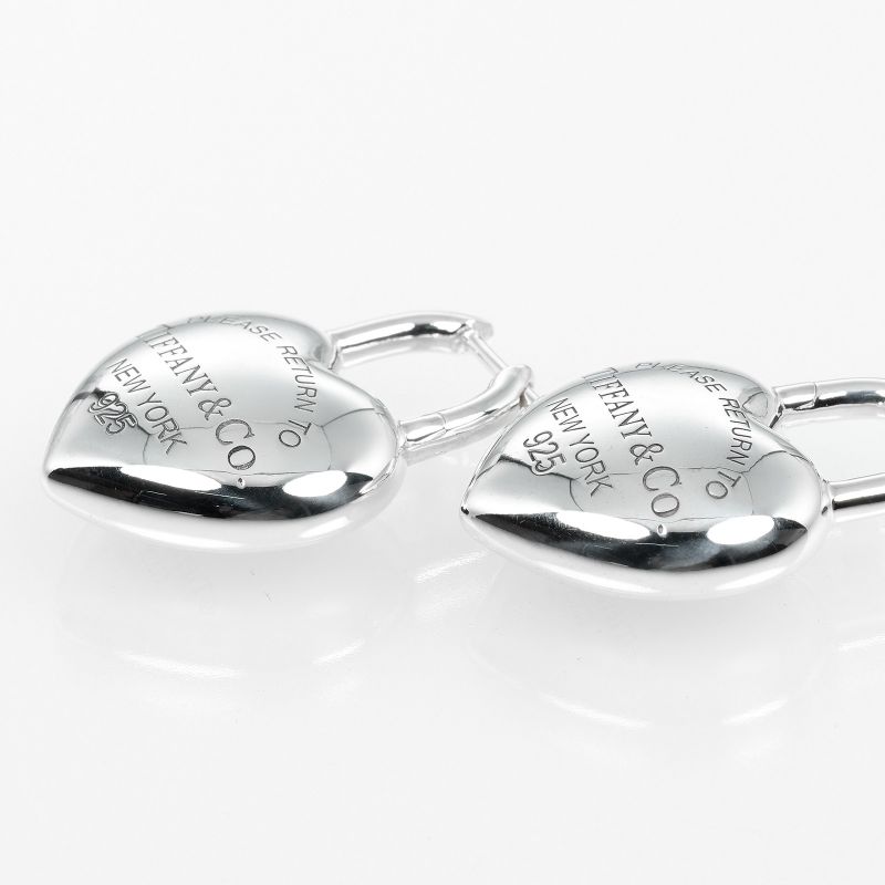 Tiffany & Co Return To Tiffany & Co Full Heart 925 Silver Ladies 21.82g Earrings