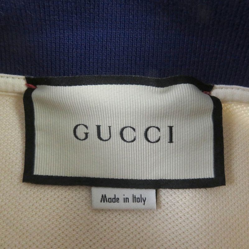 Gucci 625320 100% Cotton GG Logo Bee Star Embroidery Short Sleeve Polo Shirt