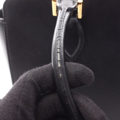 Prada Handbag Saffiano Black Leather 2-Way — view 10