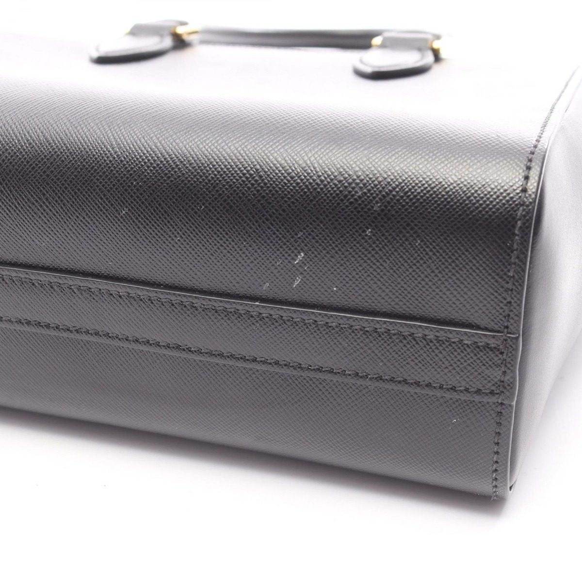 Prada Handbag Saffiano Black Leather 2-Way — view 11