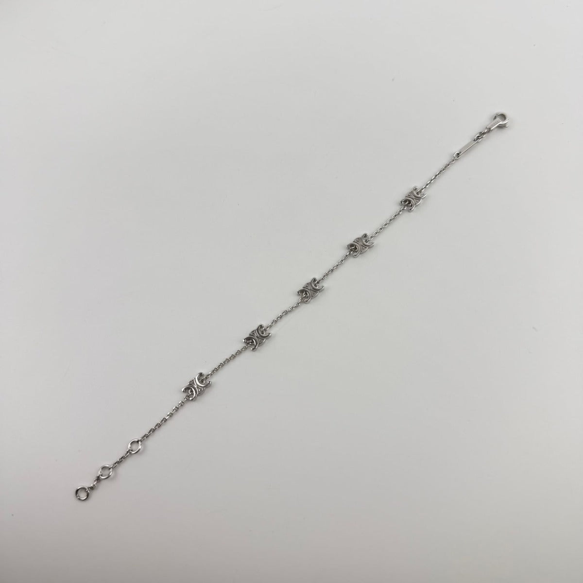 Celine Logo Triomphe Bracelet Silver Vintage — view 2