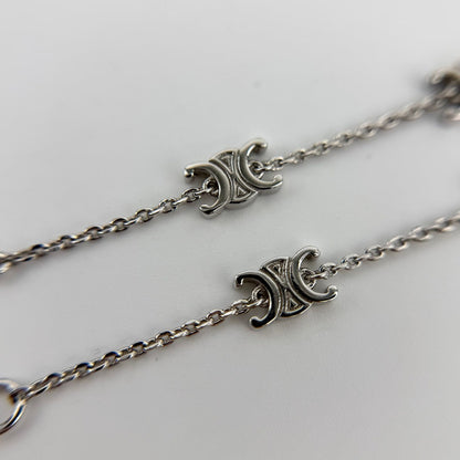 Celine Logo Triomphe Bracelet Silver Vintage — view 6